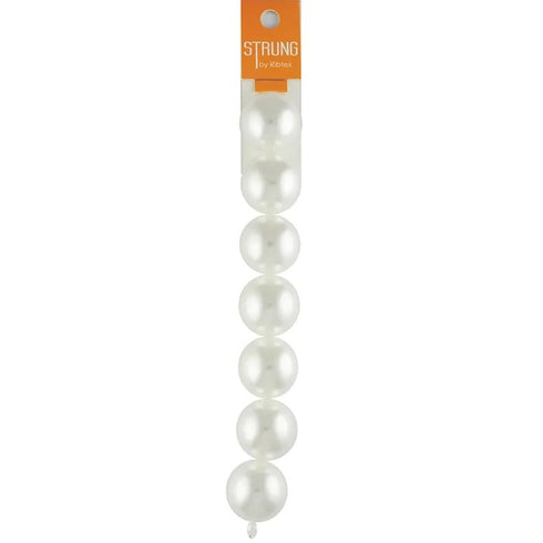 25mm Acrylic Round Pearl Strung Bead